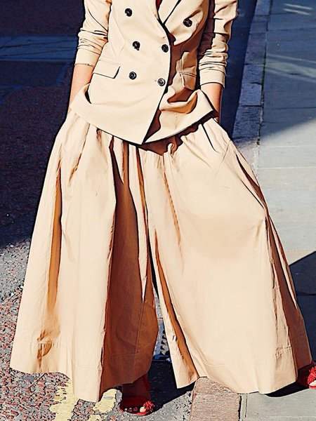 

Urban Regular Fit Plain Pants, Khaki, Pants