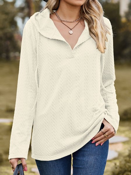 

Casual Hoodie Plain Hoodie Drawstring, Apricot, Hoodies & Sweatshirts