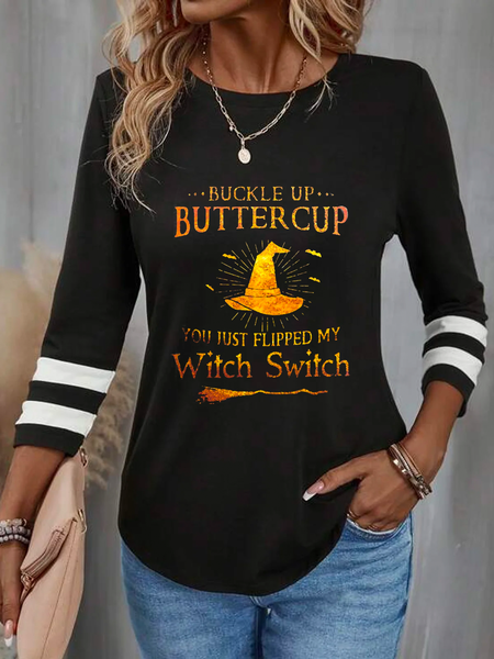 

Halloween Casual T-Shirt, Black, Long sleeves