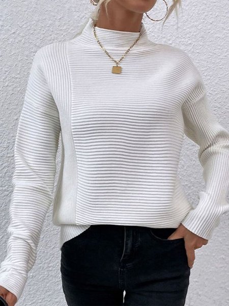 

Casual Turtleneck Sweatshirt, White, Sweatshirts & Hoodies