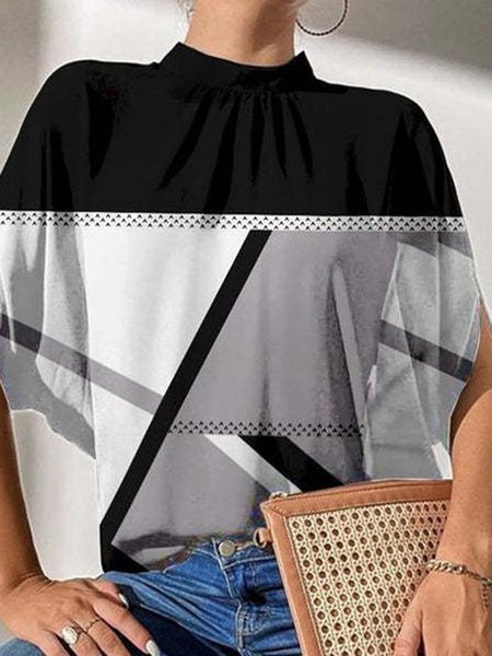 

Casual Color Block Crew Neck Regular Fit T-Shirt, Color7, T-Shirts