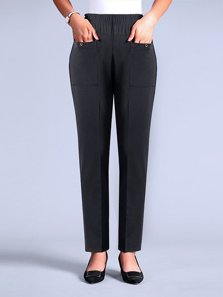 

Loose Casual Pants, Black, Pants