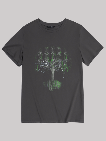 

Men's Binary Tree 1s 0s Binary Codes Computer Programmer Coder Cotton Crew Neck T-Shirt, Deep gray, T-shirts