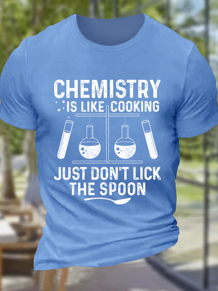 

Men's Funny Science Professor Pullover Casual Cotton Crew Neck Text Letters T-Shirt, Light blue, T-shirts