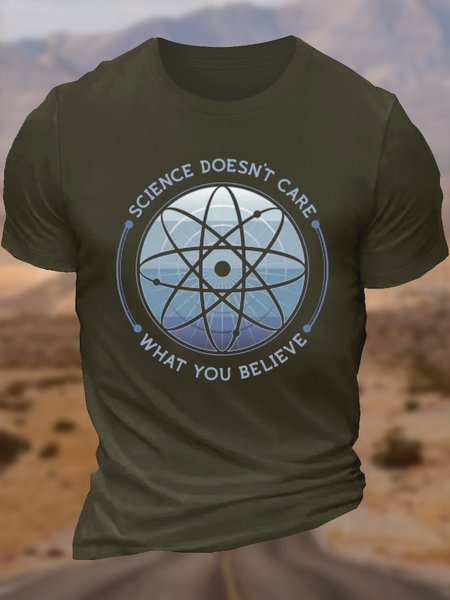 

Men‘s Cotton Science Doesn't Care Casual T-Shirt, Green, T-shirts