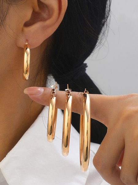 

Hoop Earrings, Golden, Earrings