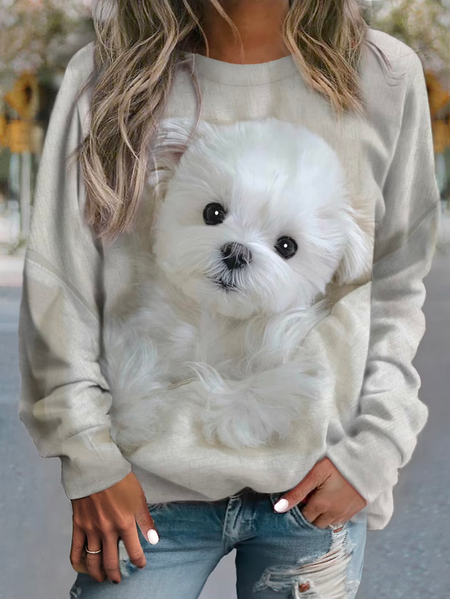 

Loose Dog Casual Crew Neck Sweatshirt, Apricot, Sweatshirts & Hoodies
