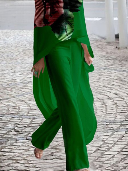 

Plain Regular Fit Urban Fashion Pants, Green, Pants