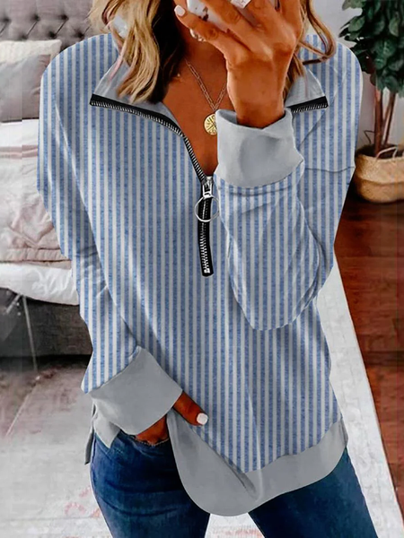 

Casual V Neck Sweatshirt, Blue, Hoodies & Sweatshirts