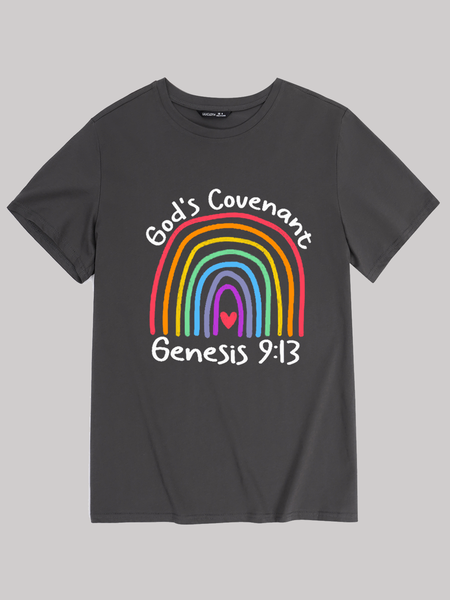 

Men's God's Convenant Casual Crew Neck Cotton T-Shirt, Deep gray, T-shirts