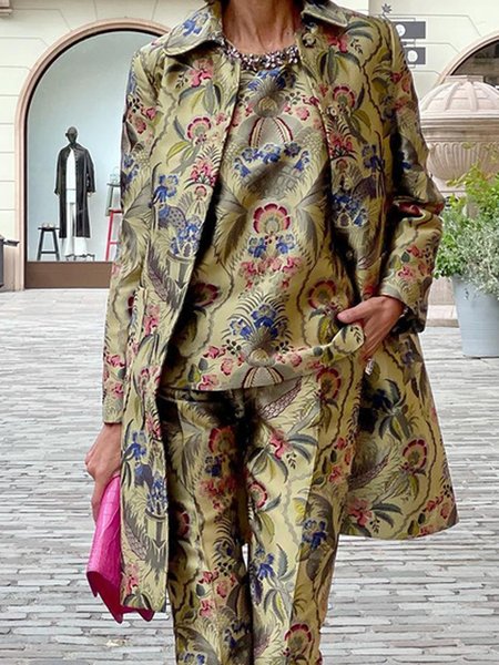

Regular Fit Ethnic Urban Shawl Collar Trench Coat, Yellow, Coats