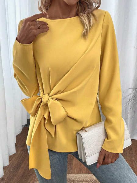 

Loose Casual Halloween Crew Neck Shirt, Yellow, Blouses & Shirts