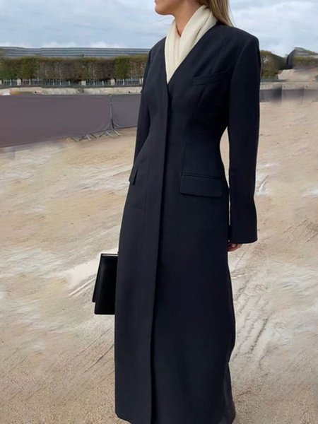

Regular Fit V Neck Urban Coat, Deep blue, Coats