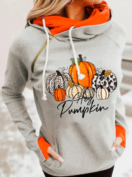 

Loose Hoodie Halloween Casual Sweatshirt, Gray, Sweatshirts & Hoodies