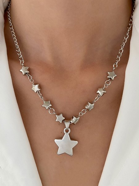 Street Star Silver Pendant Necklaces, Necklaces
