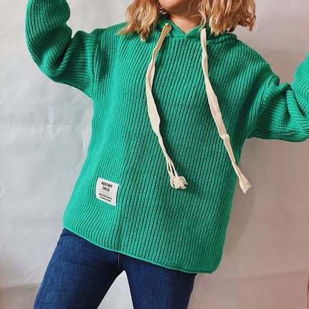 

Women Plain Long Sleeve Comfy Casual Sweater, Green, Sweaters