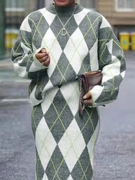 

Micro-Elasticity Crew Neck Long Sleeve Urban Loose Sweater, As picture, Pullovers