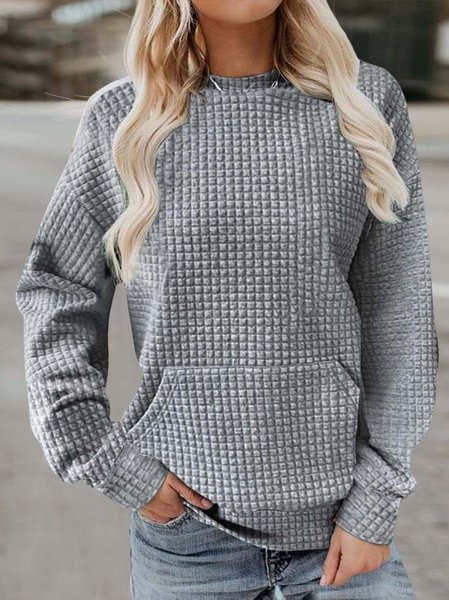 Loose online neck sweatshirt