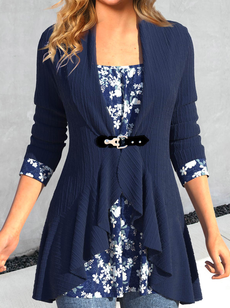 

Casual Regular Fit Square Neck Shirt, Dark blue, Shirts & Blouses