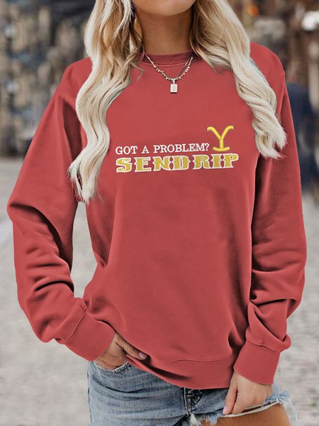

Text Letters Loose Casual Sweatshirt, Red, Sweatshirts & Hoodies