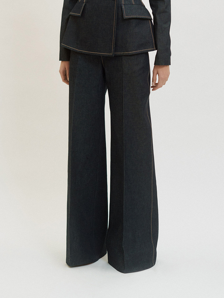 

Urban Loose faux denim Long Jeans Straight pants, Denim blue, Jeans