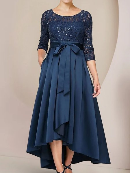 

Lace Elegant Regular Fit Dress, Dark blue, Dresses