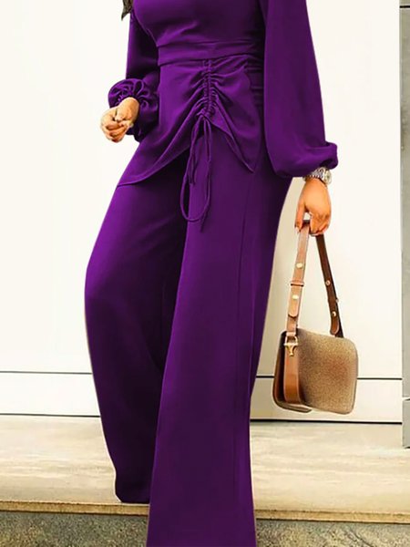 

Regular Fit Urban Plain Pants, Purple, Pants