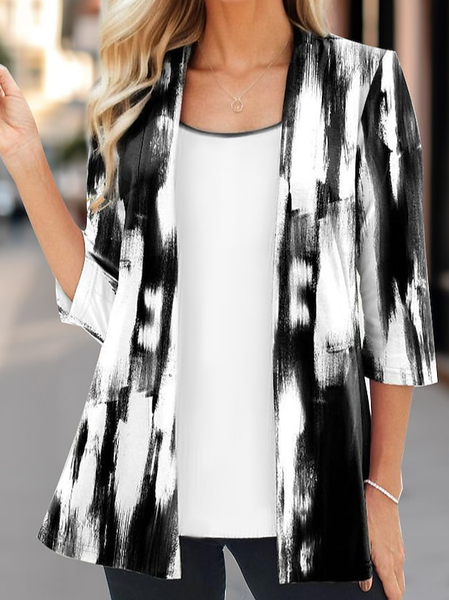 

Loose Square Neck Ombre Casual Shirt, Black, Shirts & Blouses