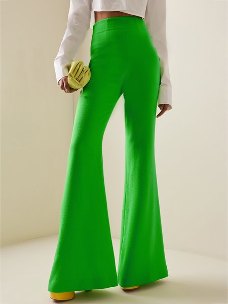 

Plain Regular Fit Urban Fashion Pants, Green, Pants