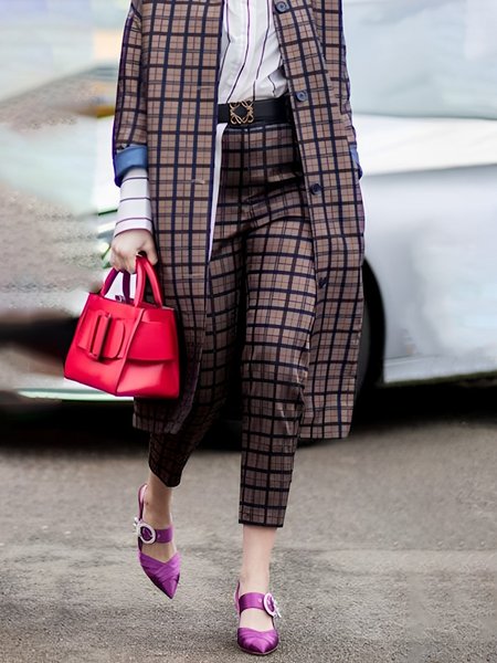 

Daily Urban Regular Fit Plaid Fashion Pants, Coffee, Pants