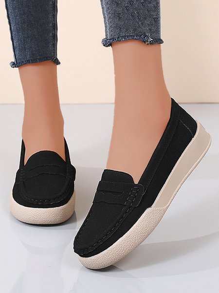 

Lady Minimalist Comfy Flat Loafers, Black, Flats