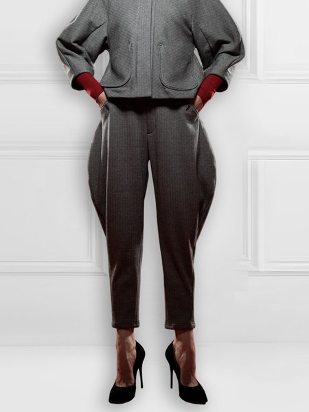

Urban Regular Fit Plain Fashion Pants, Gray, Pants