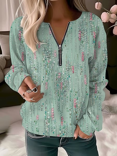 

Casual Loose V Neck Sweatshirt, Green, Hoodies&Sweatshirts