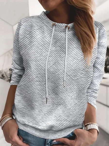 

Casual Loose Half Turtleneck Plain Sweatshirt, Gray, Sweatshirts & Hoodies