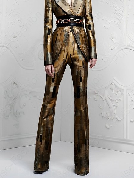 

Regular Fit Urban Abstract Fashion Pants, As picture, Pants