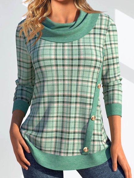 

Others Plaid Casual Sweatshirt, Green, Sweatshirts & Hoodies