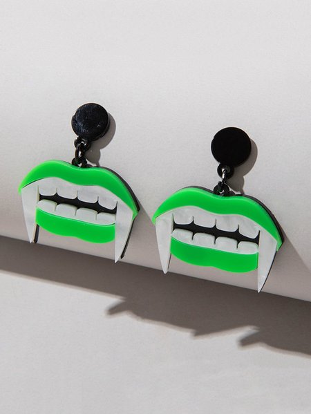 

Halloween Cartoon Pumpkin Cat Acrylic Dangle Earrings, Color9, Earrings