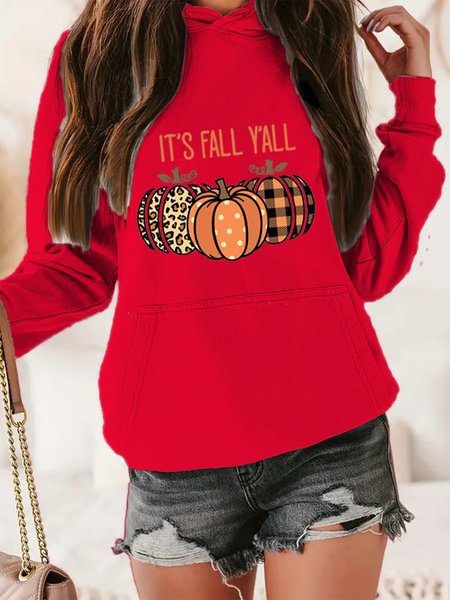 

Text Letters Loose Casual Hoodie Hoodie, Red, Sweatshirts & Hoodies