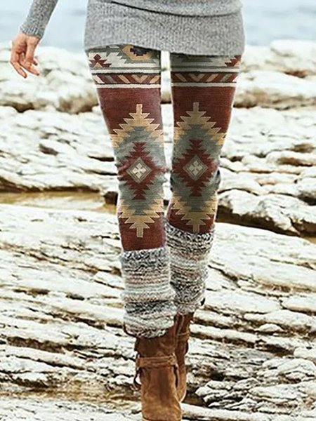 

Boho Tight Ethnic Legging, Coffee, Leggings
