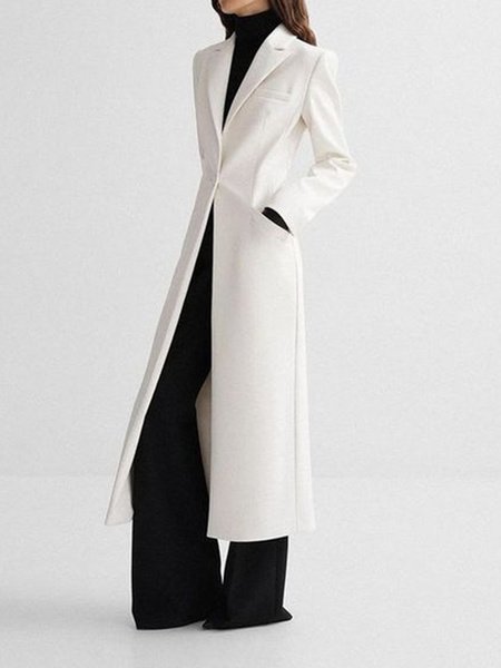 

Urban Shawl Collar Regular Fit Coat, White, Coats