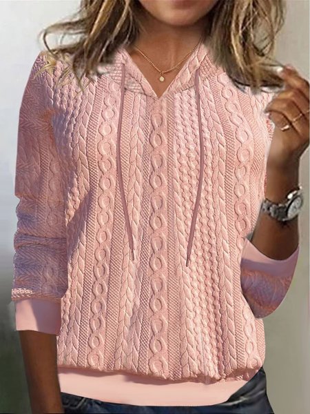 

Plain Casual Hoodie Texture Hoodie, Pink, Hoodies & Sweatshirts