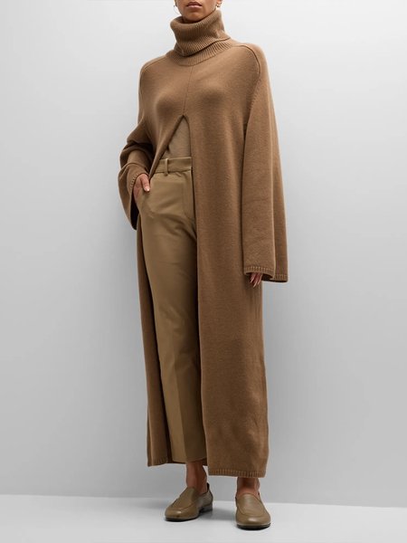 

Long Sleeve Urban Acrylic Turtleneck Sweater, Brown, Pullovers