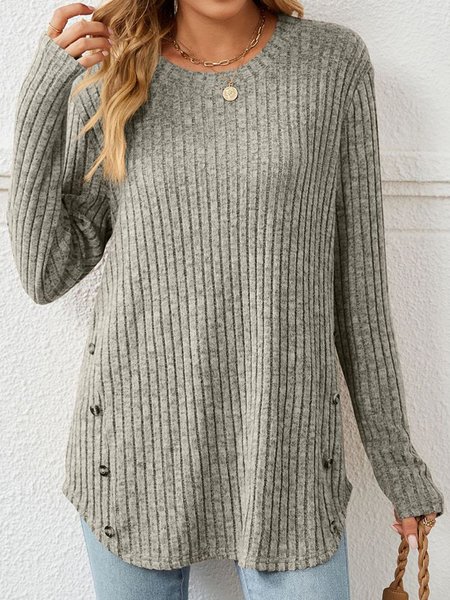 

Casual Buttoned T-Shirt, As picture, T-Shirts