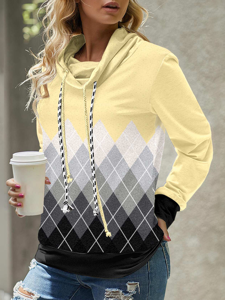 

Casual Half Turtleneck Zipper Sweatshirt, Yellow, Sweatshirts & Hoodies