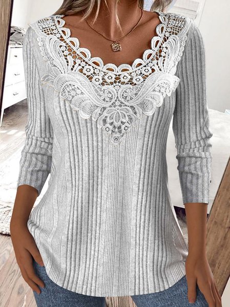 

Plain Casual Shirt, Gray, Shirts & Blouses