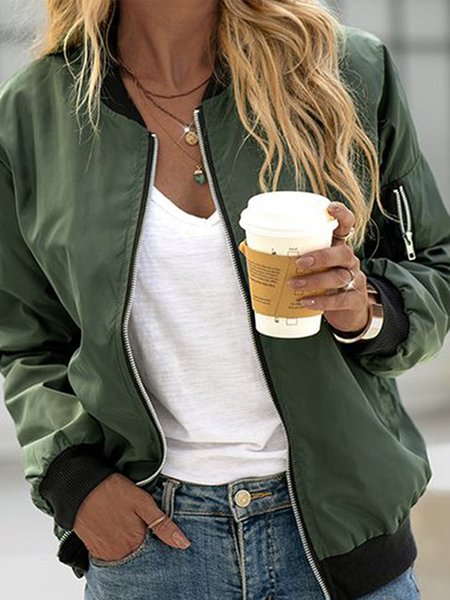 

Casual Loose Jacket, Green, Jackets