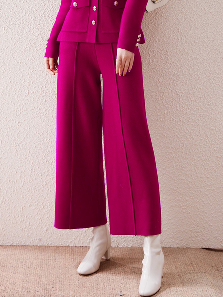 

High Elasticity Loose Urban Ankle Pants Pants, Rose red, Pants