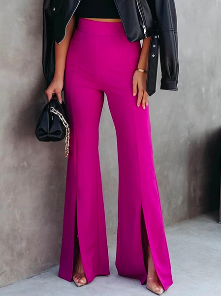

Plain Simple Loose Fashion Pants, Pink, Pants