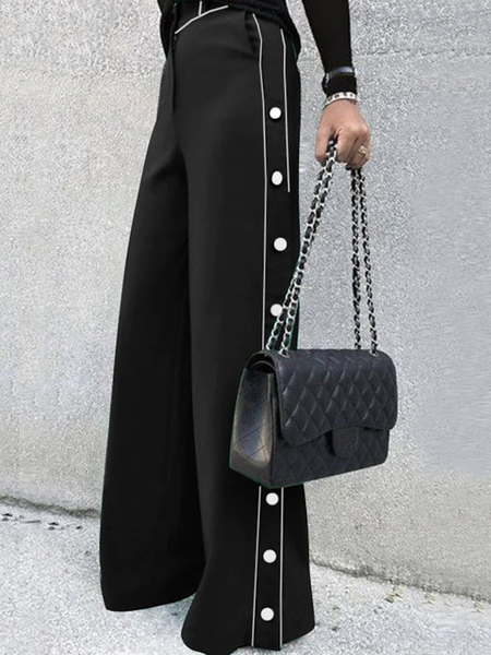 

Urban Loose Fashion Long Pants Wide leg pants, Black, Pants