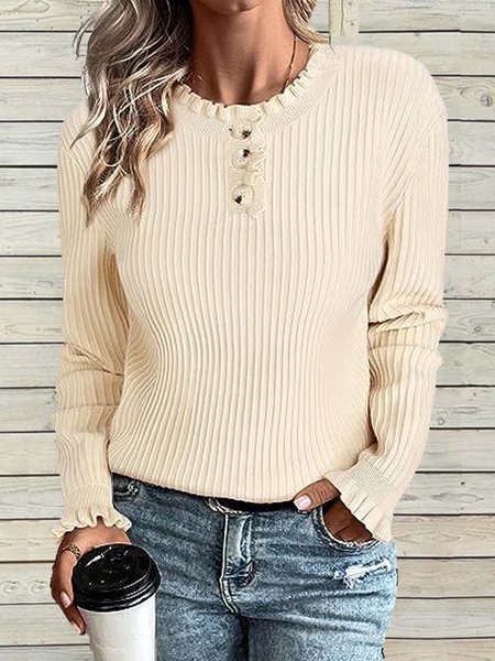 

Plain Half Open Collar Casual Shirt, White, Shirts & Blouses